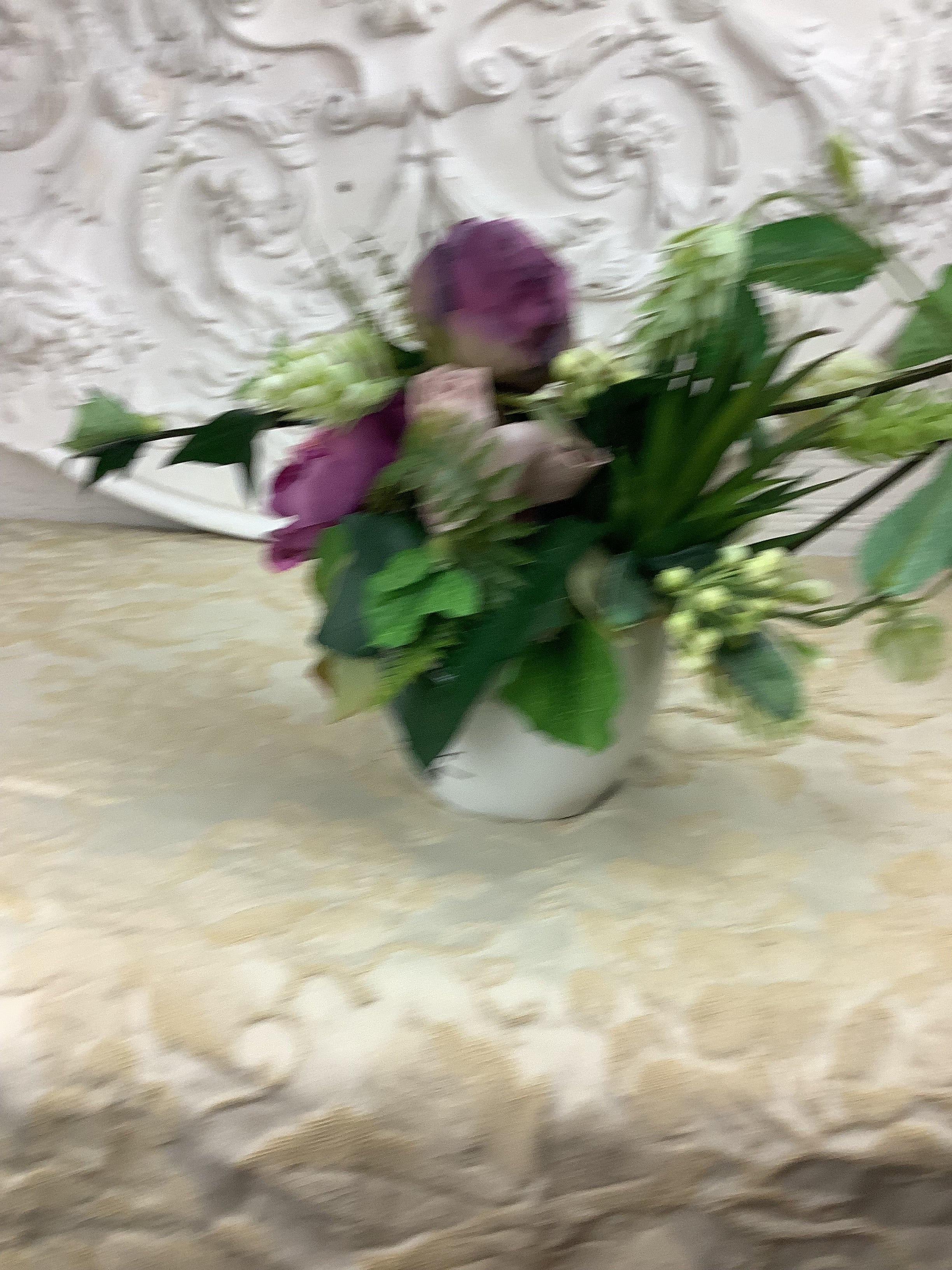 Composition florale C6-roses et pivoines