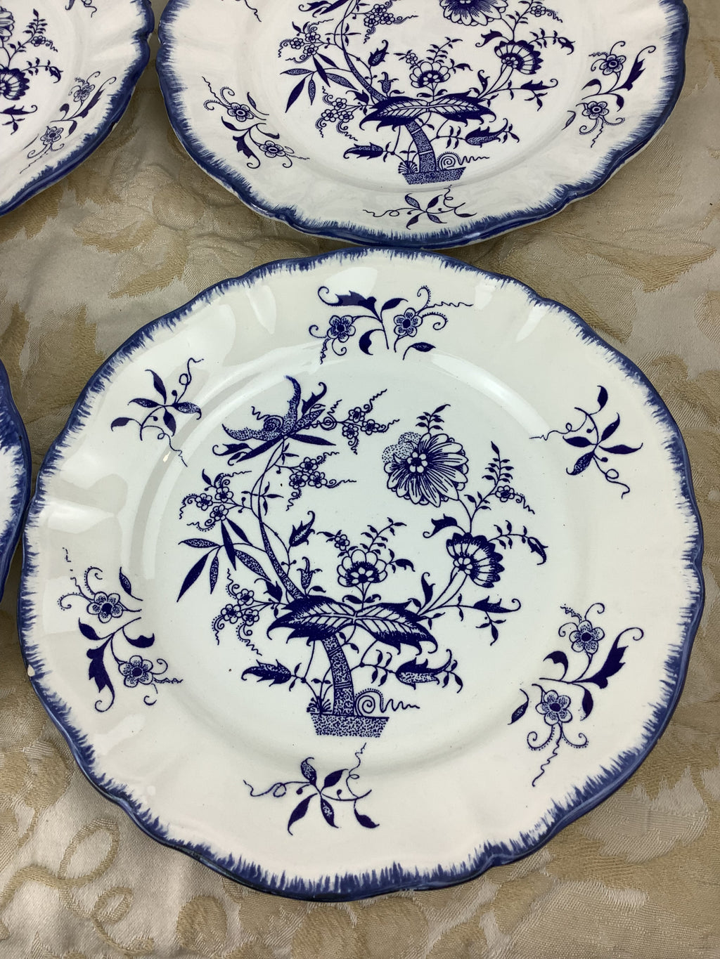 6 Assiettes anciennes Lancaster éditées par Sarreguemines Ref 25w