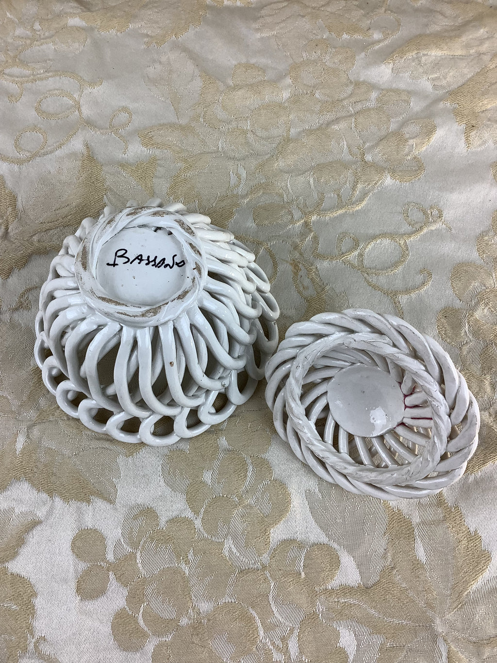 Bonbonnière ajourée en céramique Bassano, rose rose- Ref 13K