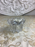 Petit bougeoir « Fleur » en verre moulé VMC Reims – Réf. 26C
