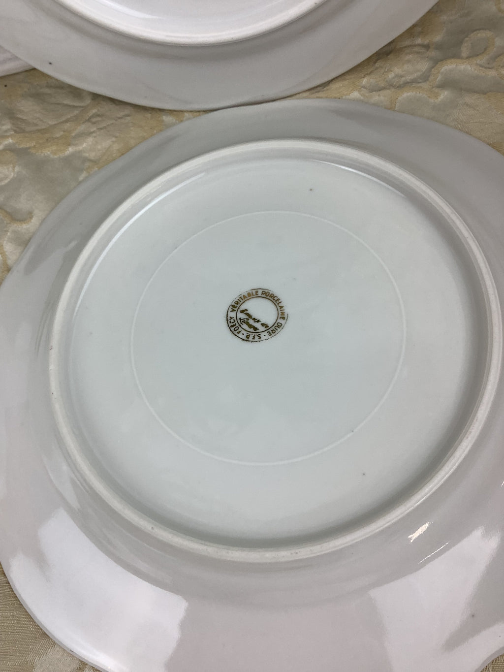 6 Assiettes plates anciennes Porcelaine Limoges France