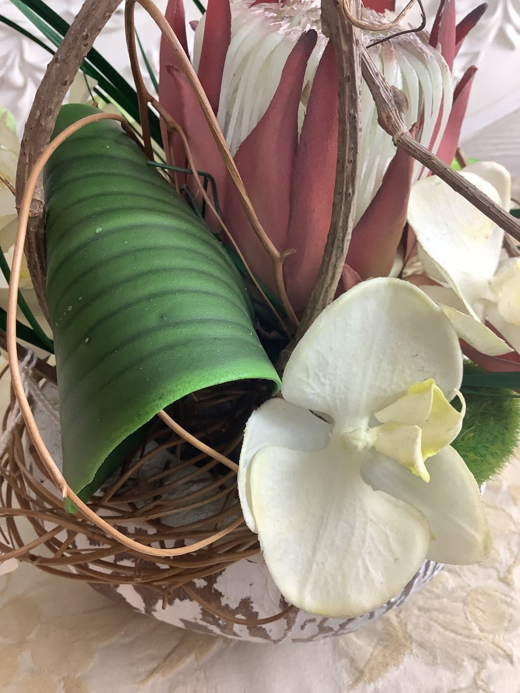 Creation Artisanale Composition Fleurs Artificielles