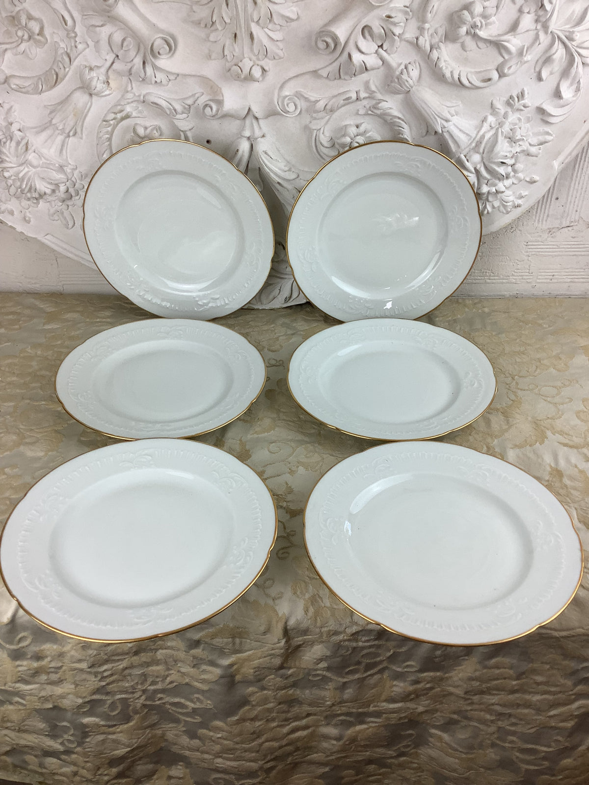 6 Assiettes à entremets Porcelaine Limoges France -Ref 25P