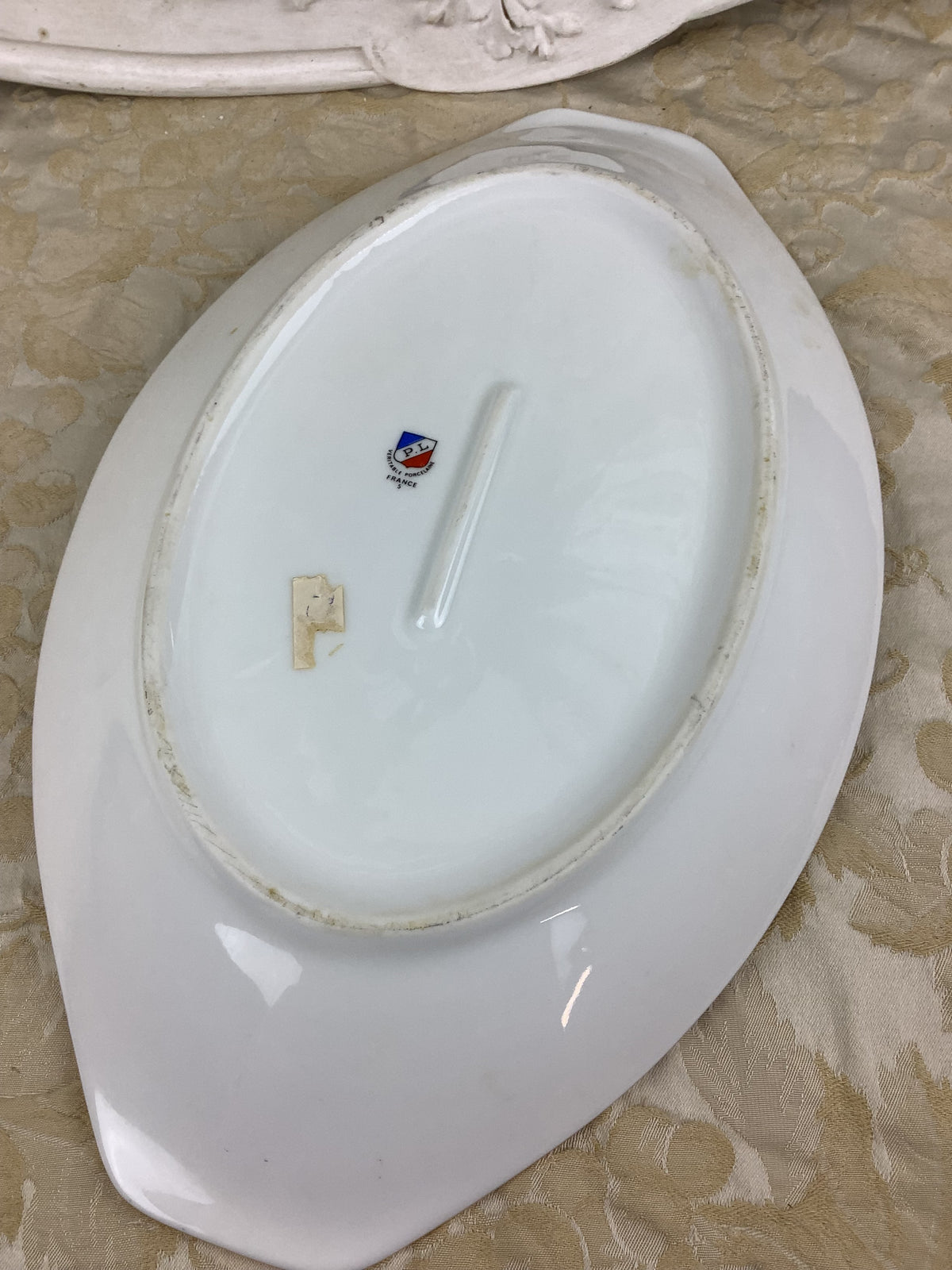 Ancien Plat en Porcelaine de Limoges France décor gibier et chasse