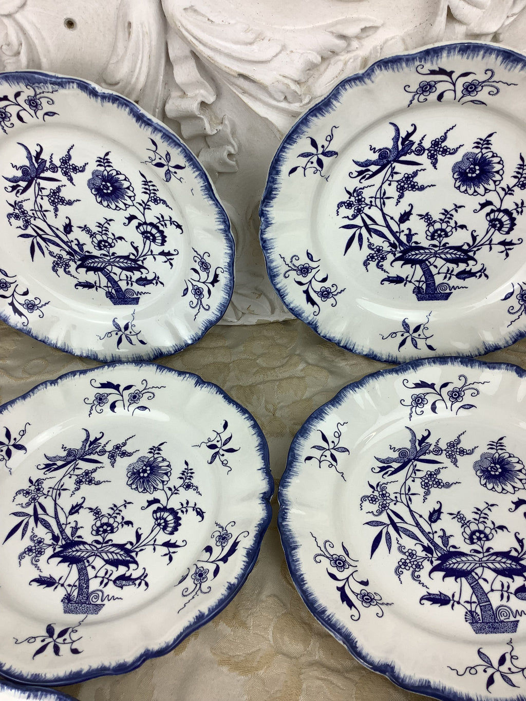 6 Assiettes anciennes Lancaster éditées par Sarreguemines Ref 25w