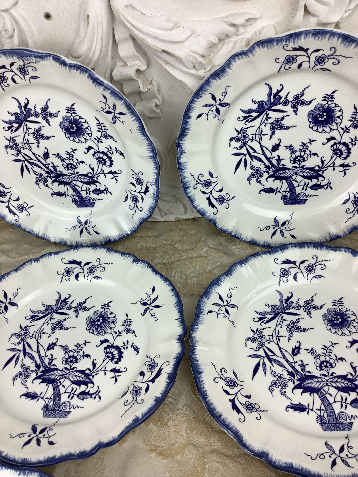 6 Assiettes anciennes Lancaster éditées par Sarreguemines Ref 25w