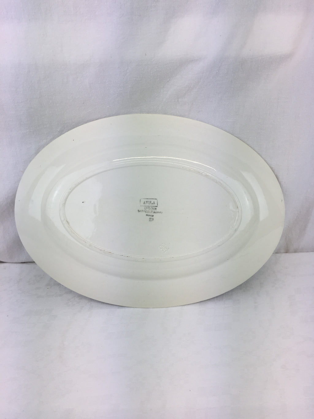 Plat ovale ancien Digoin Sarreguemines – Modèle Avila Ref 2y