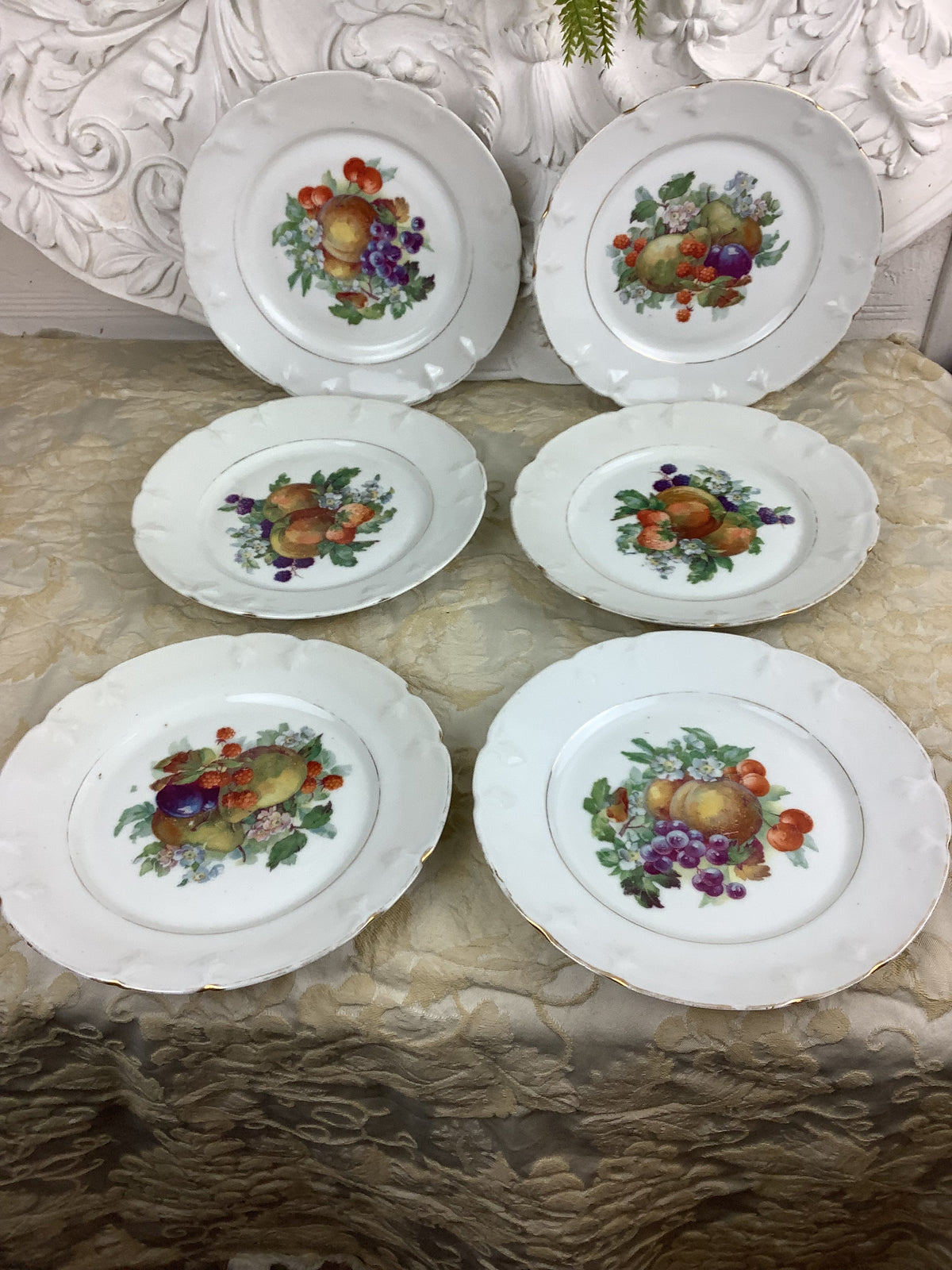 6 Assiettes à dessert anciennes Limoges France