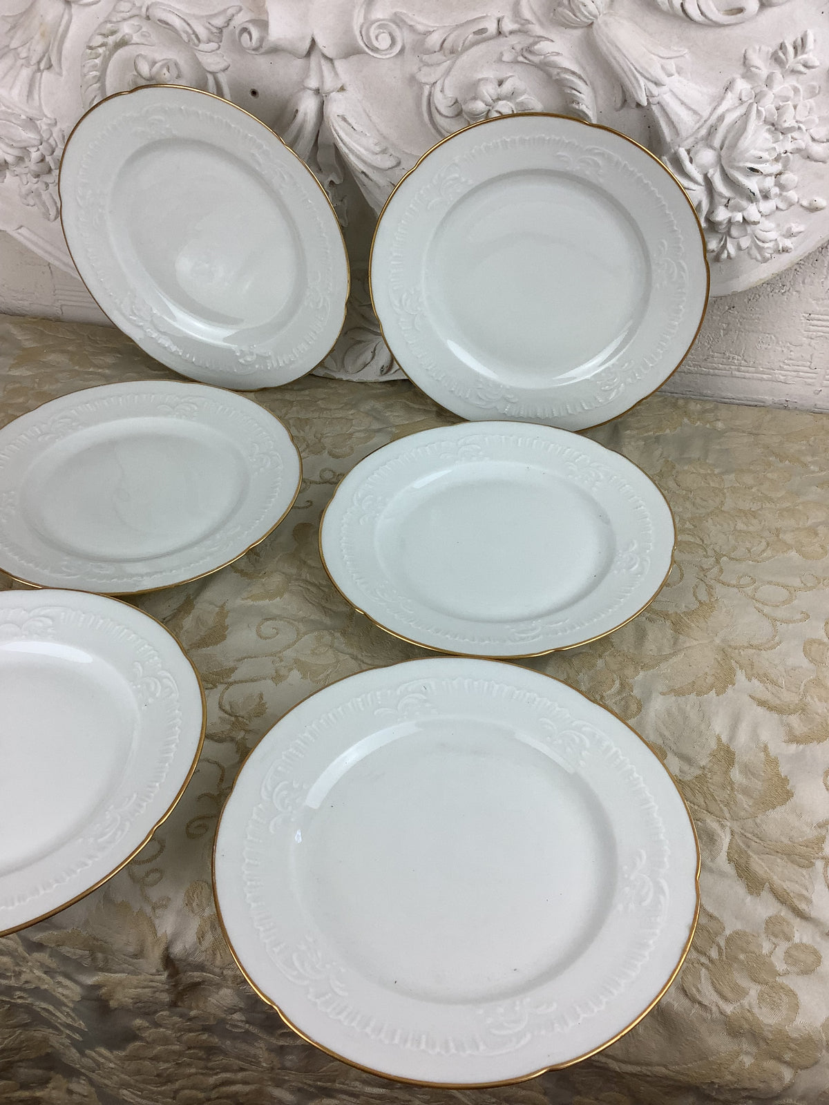 6 Assiettes à entremets Porcelaine Limoges France -Ref 25P