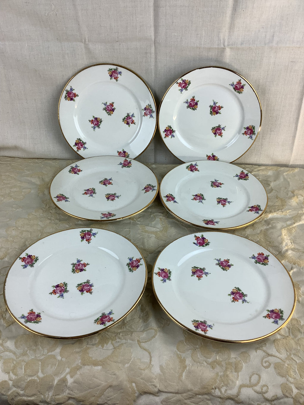 6 Assiettes à dessert Porcelaine France