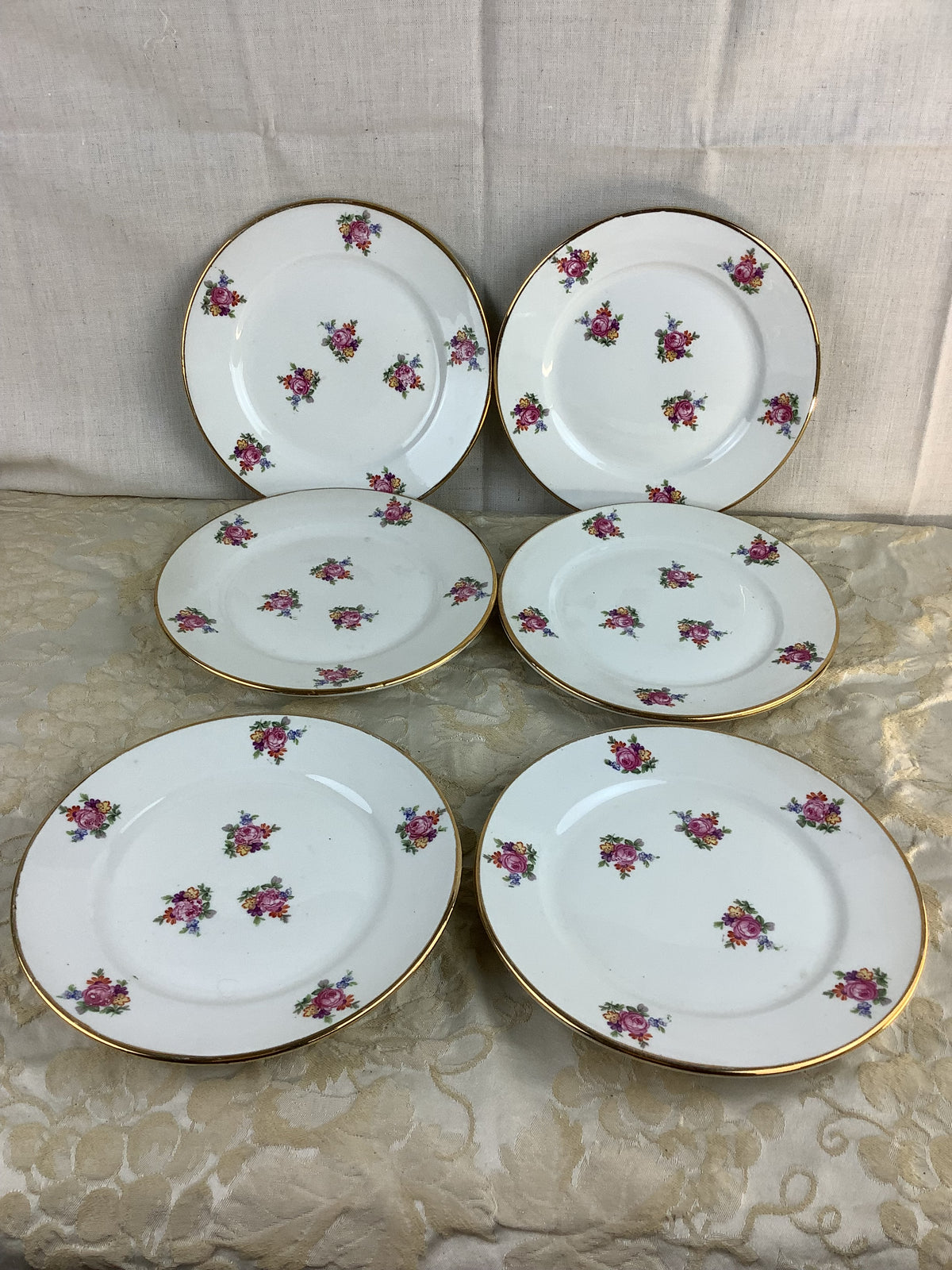 6 Assiettes à dessert Porcelaine France
