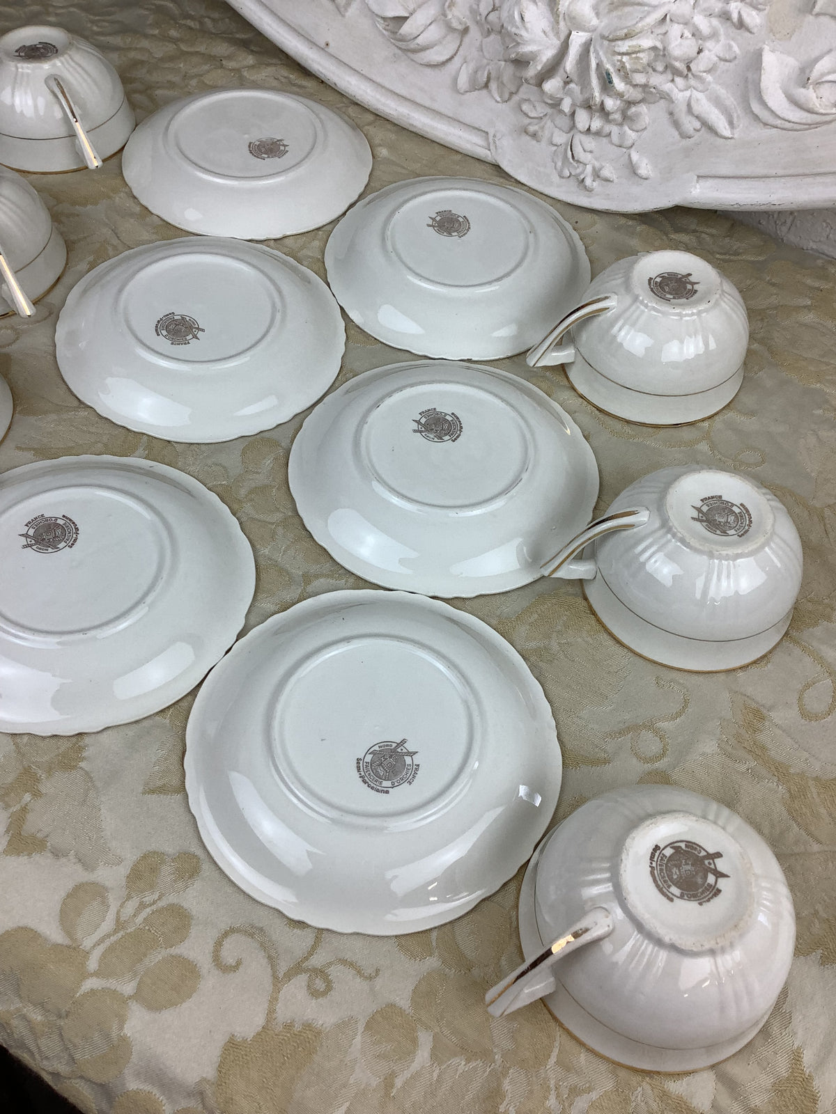 6 Tasses et 6 soucoupes Moulins des loups France