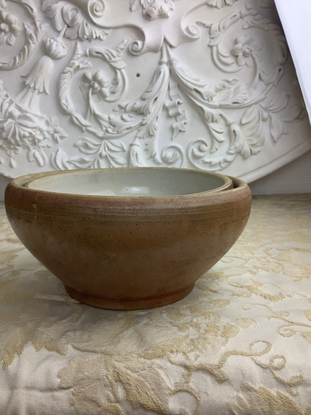 Lot de 2 bols anciens en grès émaillé – Poterie d’Argent-sur-Sauldre – Réf. 29M