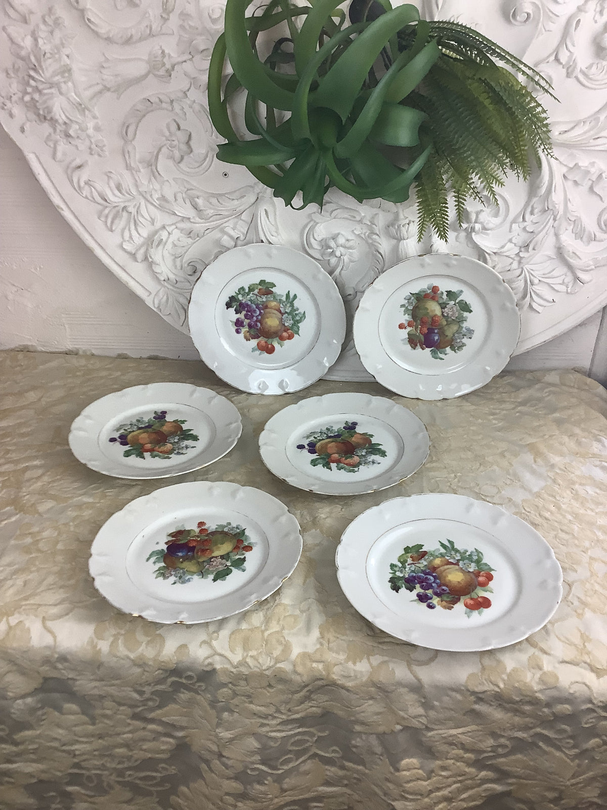 6 Assiettes à dessert anciennes Limoges France