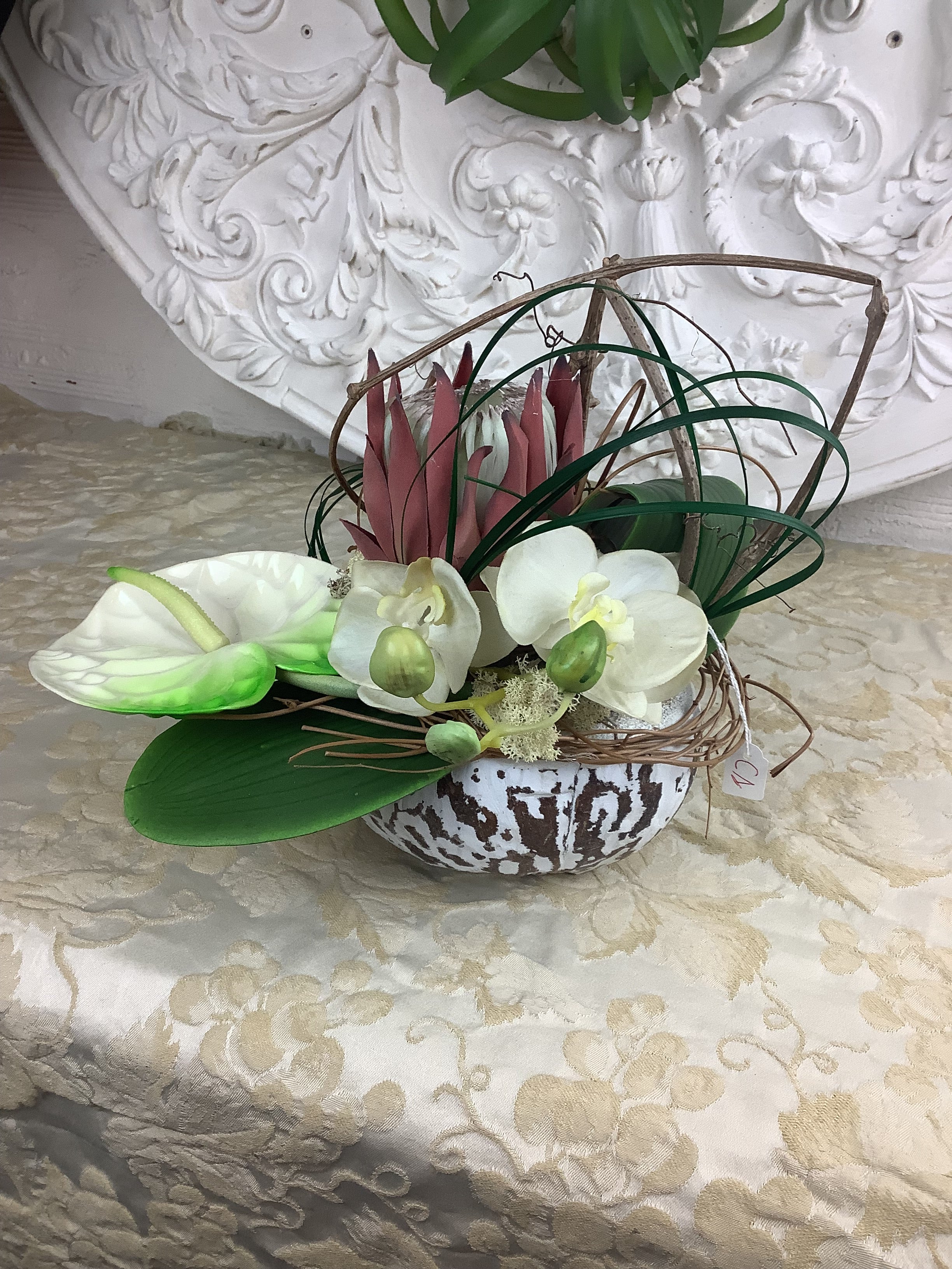 Creation Artisanale Composition Fleurs Artificielles