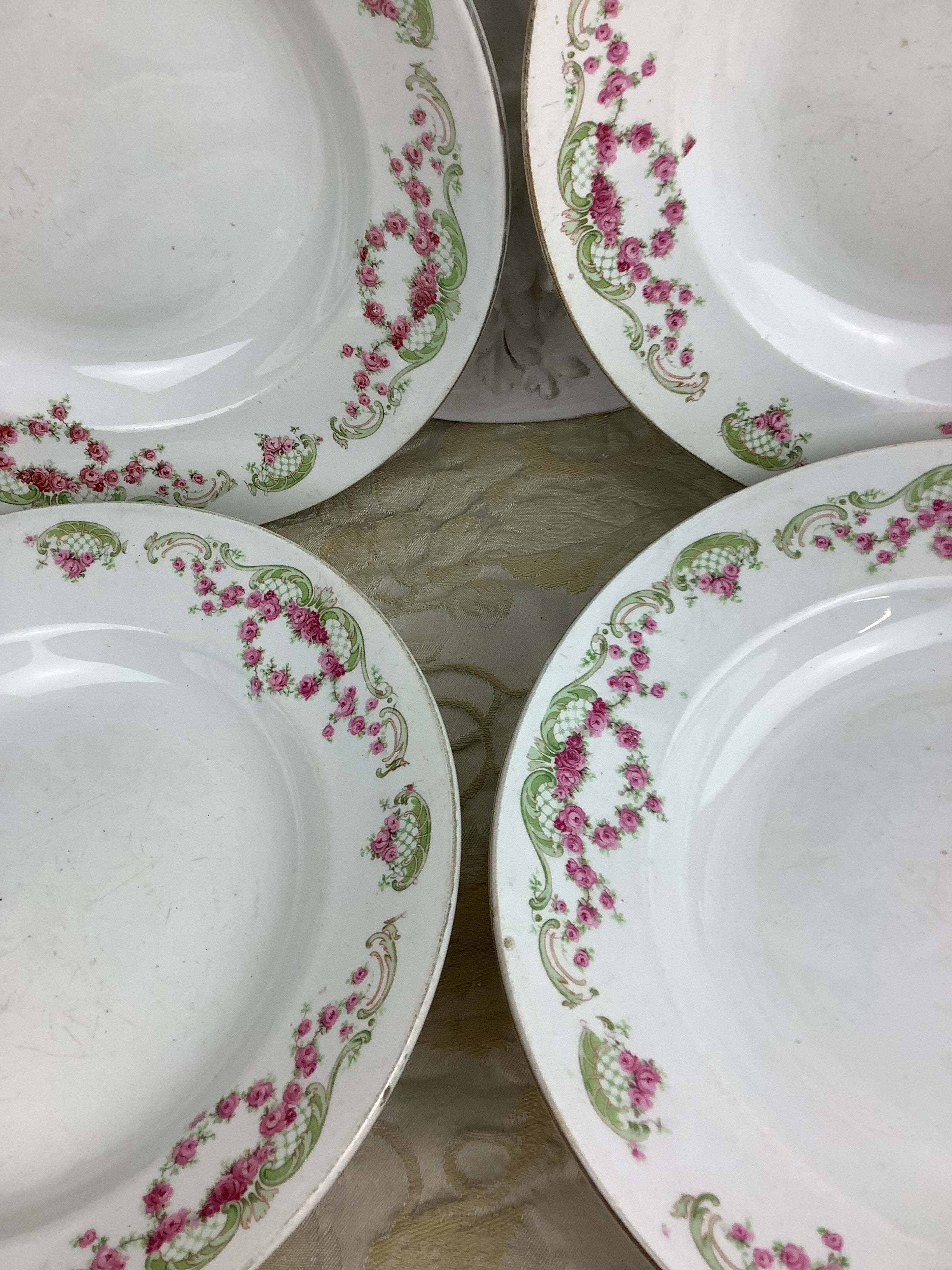 6 Assiettes creuses anciennes Terre de Fer Moulins des loups