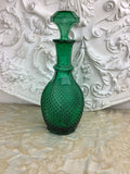 Carafe ancienne en verre épais de couleur verte - Réf 25R