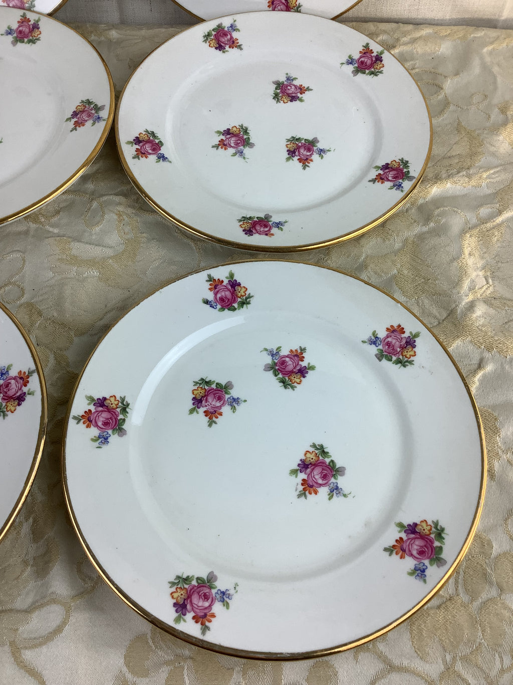 6 Assiettes à dessert Porcelaine France