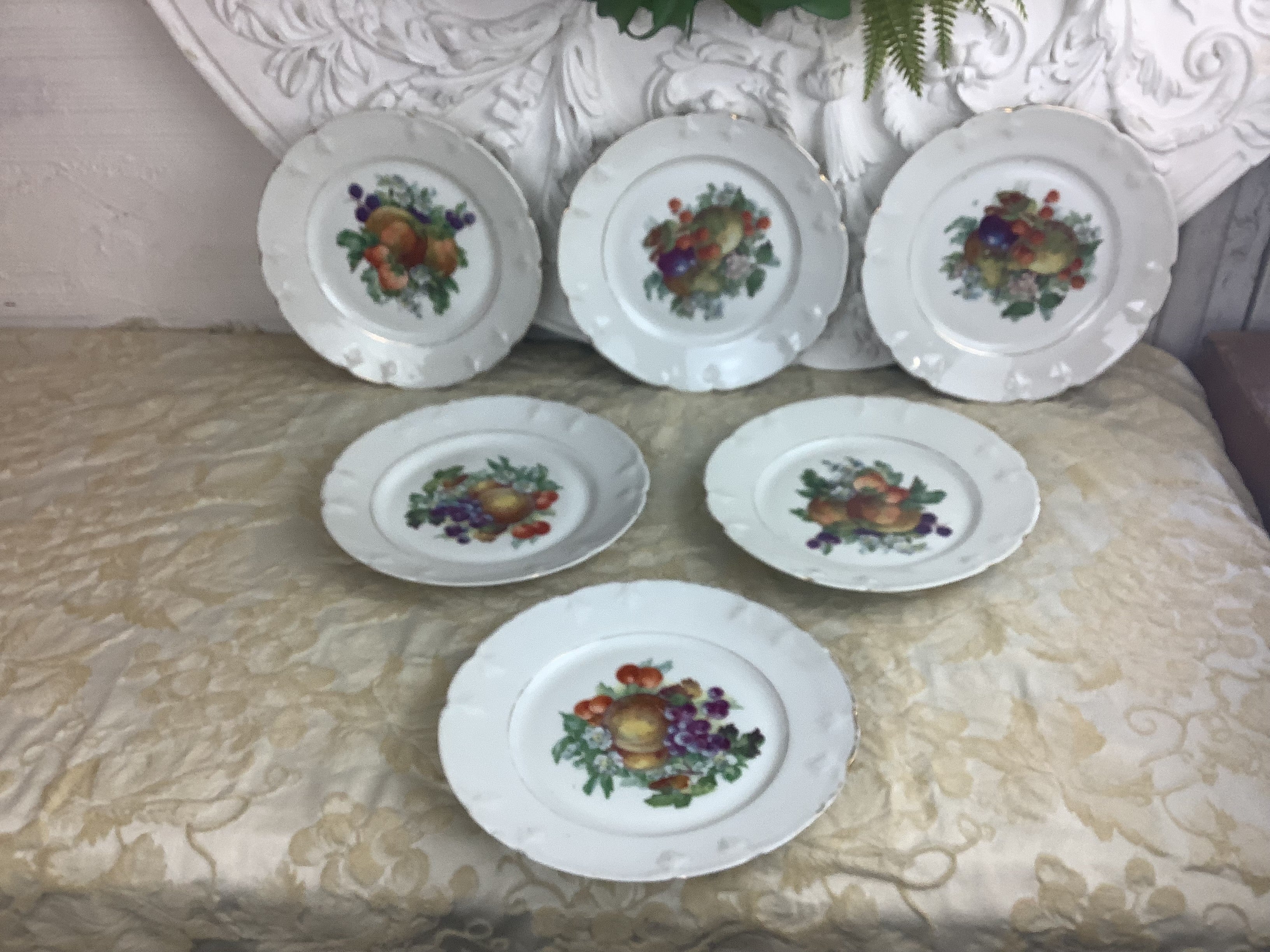 6 Assiettes à dessert anciennes Limoges France