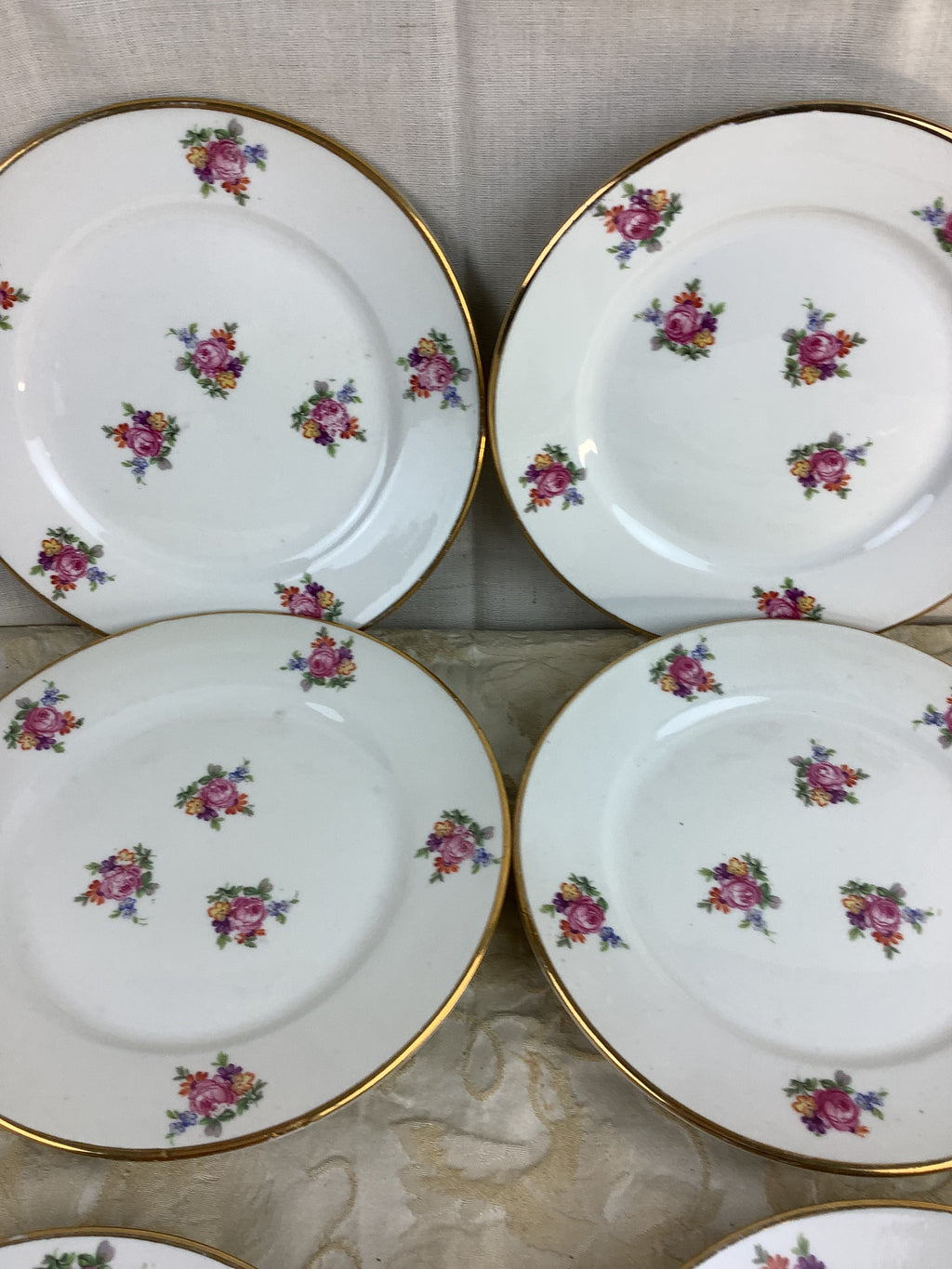 6 Assiettes à dessert Porcelaine France