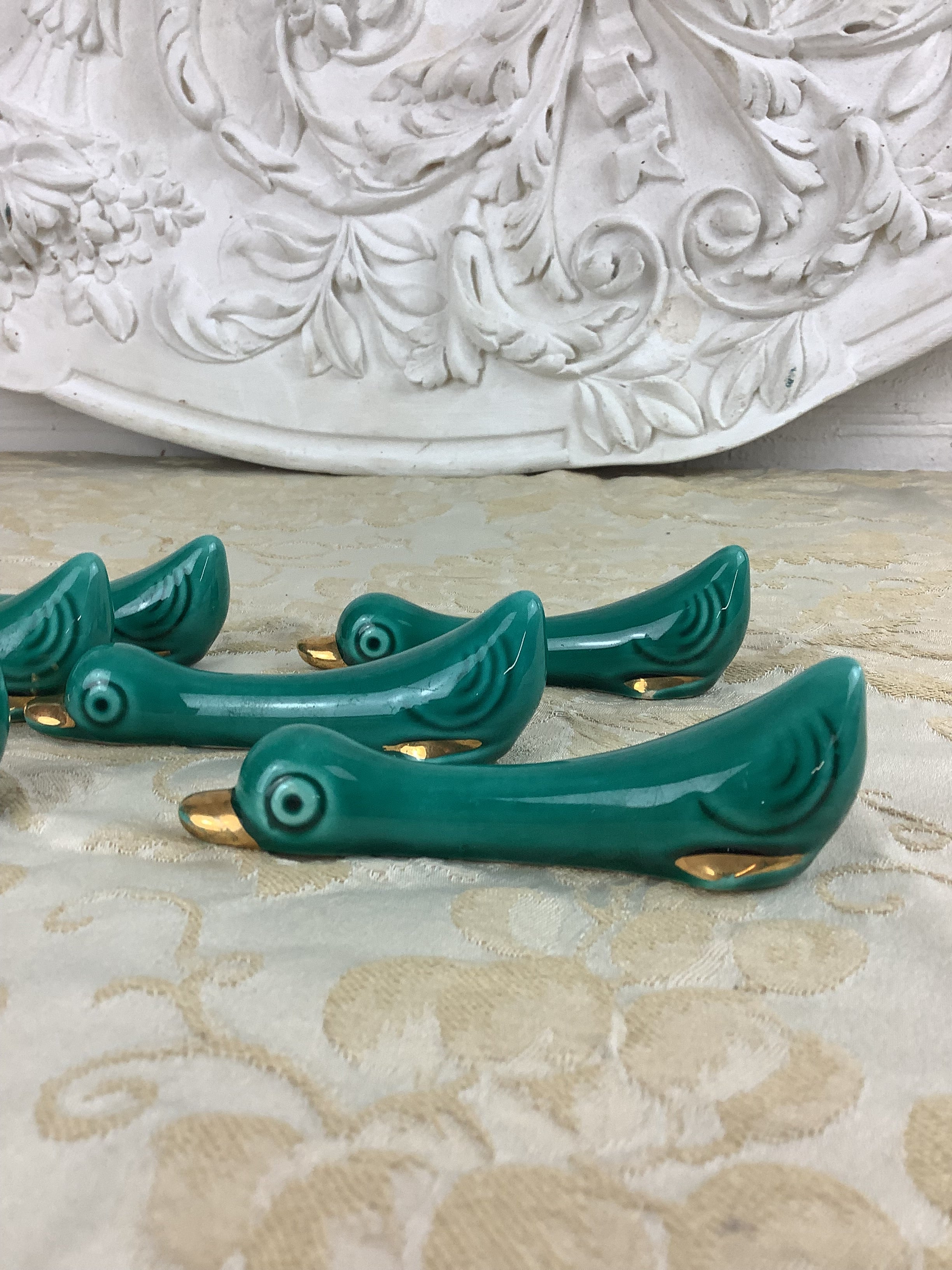 6 Portes couteaux anciens forme canards