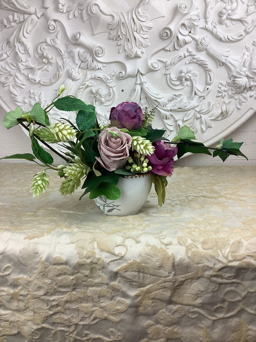 Composition florale C6-roses et pivoines