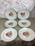 6 Assiettes plates anciennes Salins France -Ref 25X