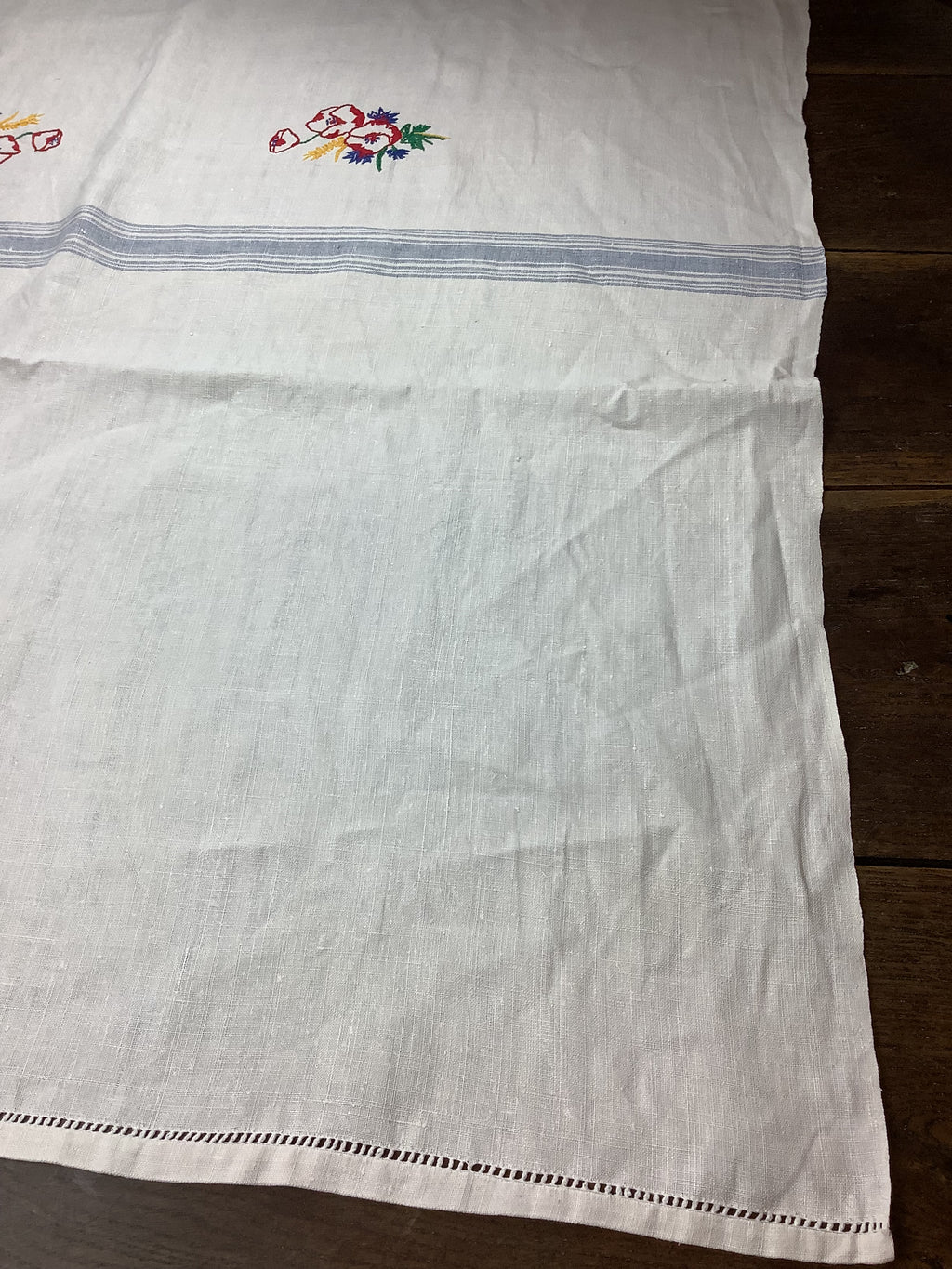 Nappe ancienne en lin style champêtre