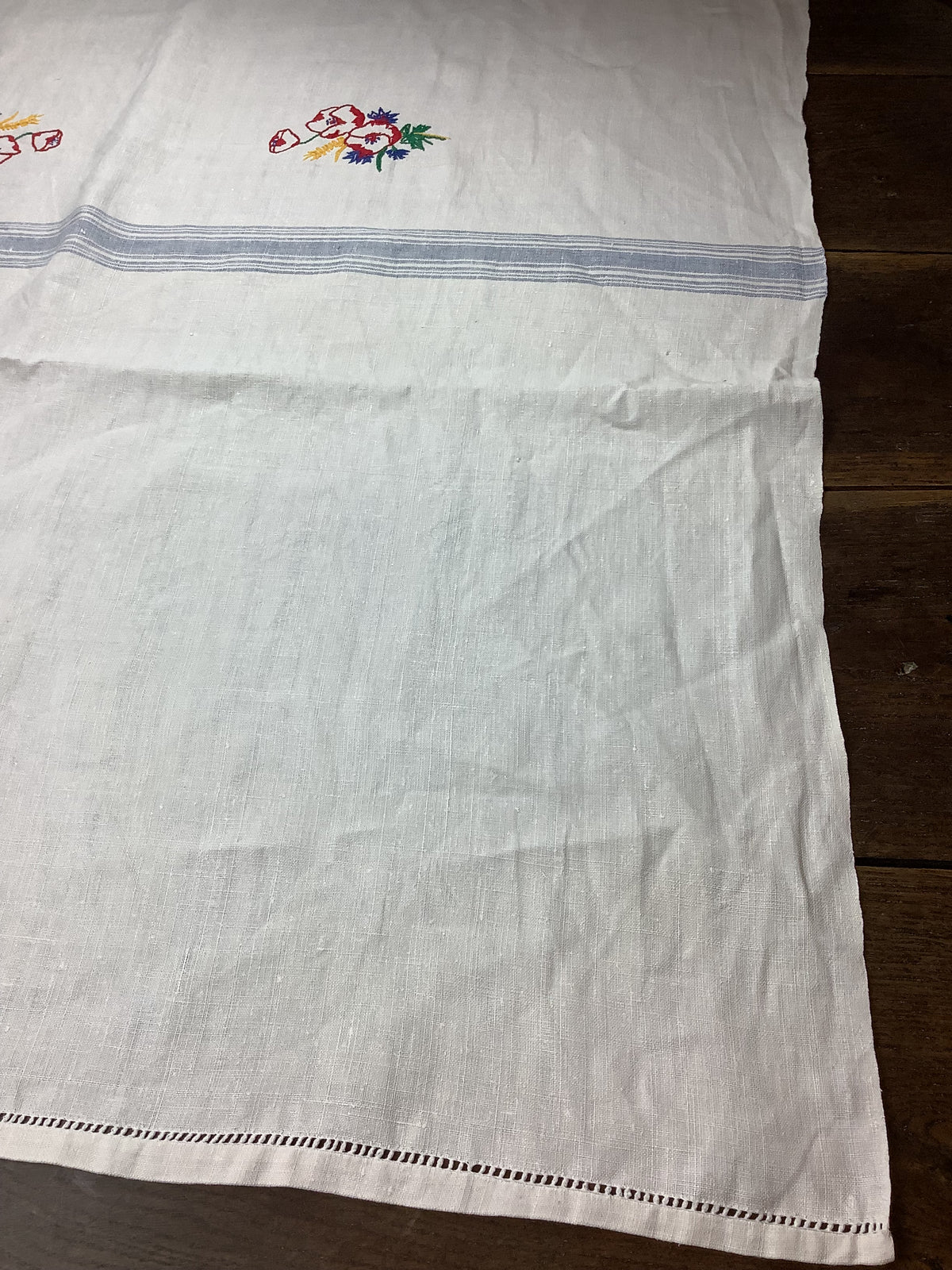 Nappe ancienne en lin style champêtre
