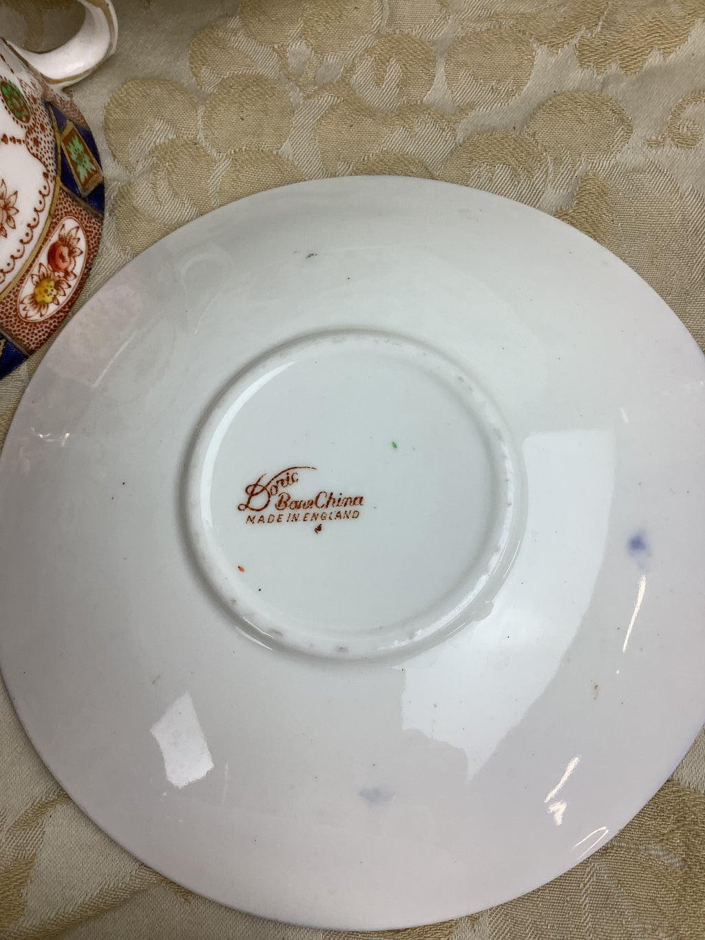 6 Tasses et 6 Soucoupes-Service à thé ancien anglais Doric Bone China -Ref 10A