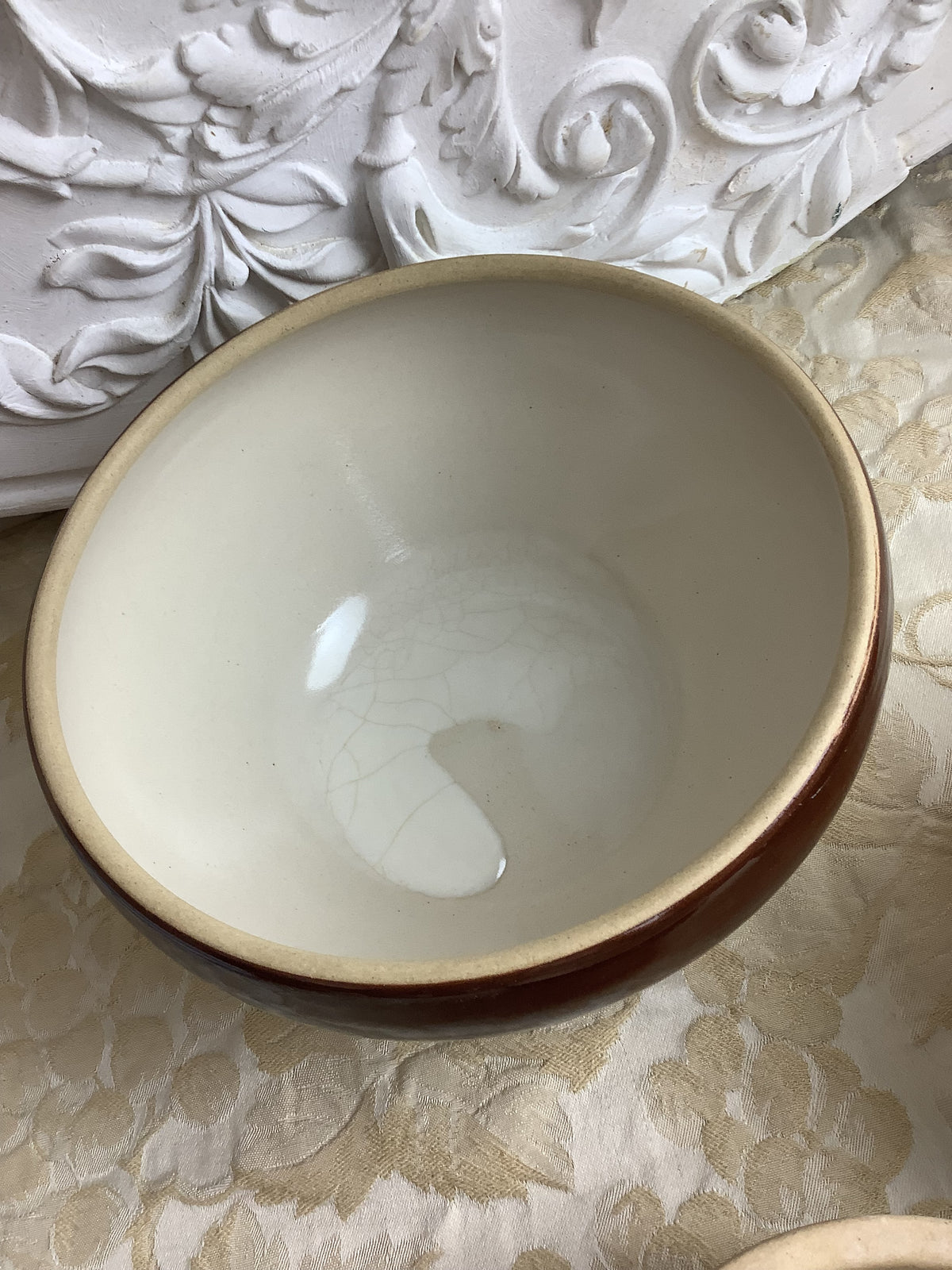 Lot de 3 bols anciens en grès Digoin – Grès Pots France – Réf. 26F