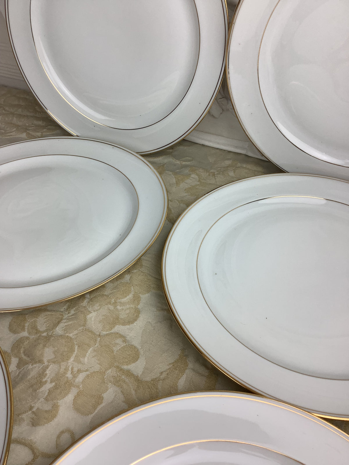 6 assiettes plates en porcelaine de Limoges – Réf. 27I