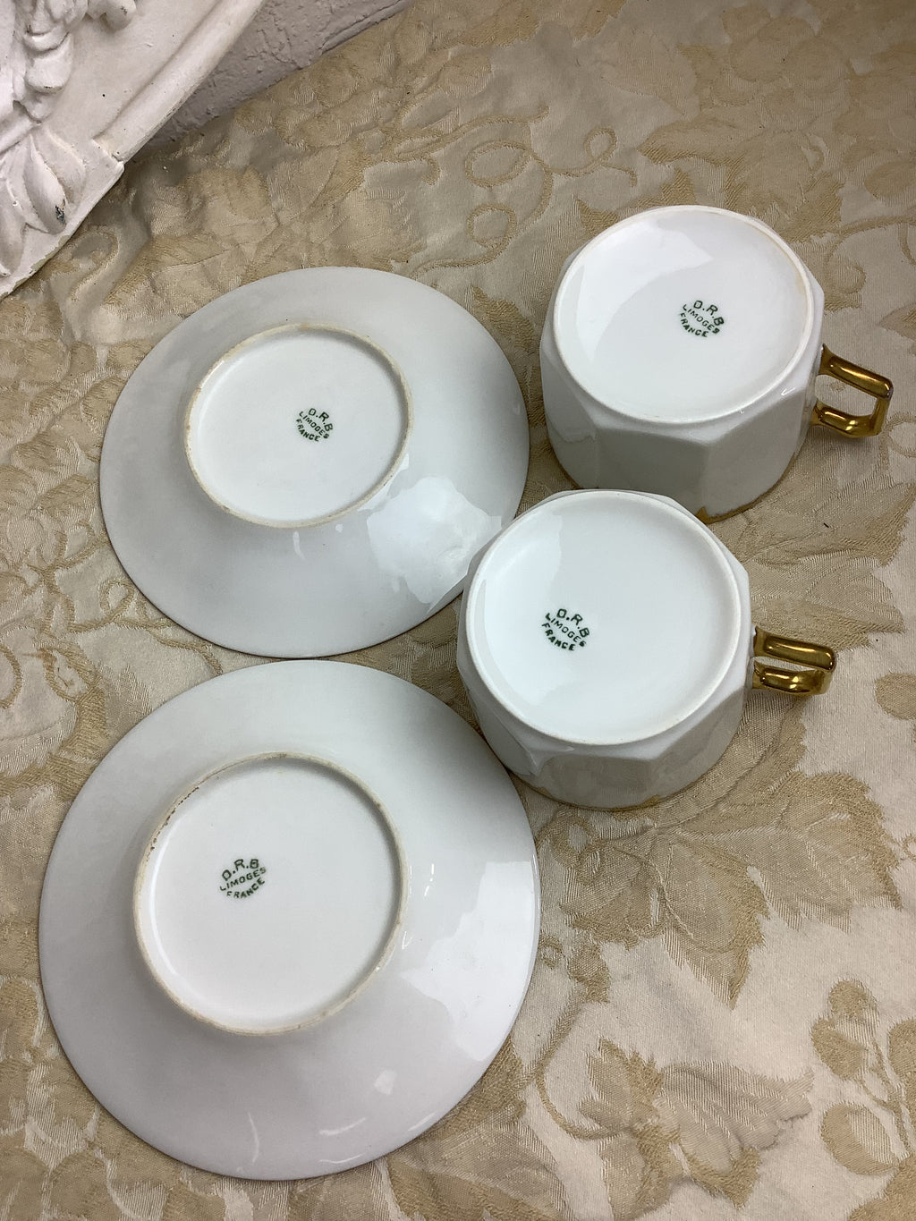 Duo de Tasses et soucoupes Porcelaine France -Ref 25s