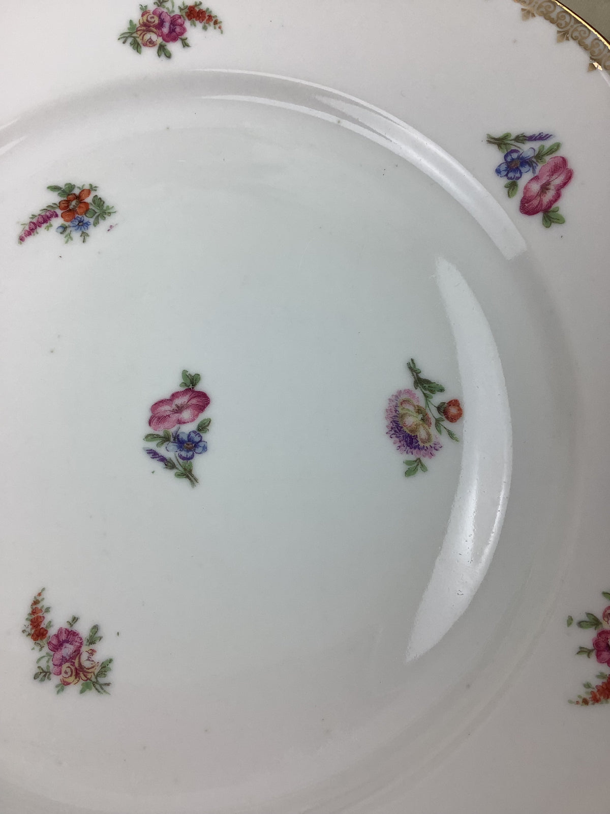 6 Assiettes plates anciennes Porcelaine Limoges France