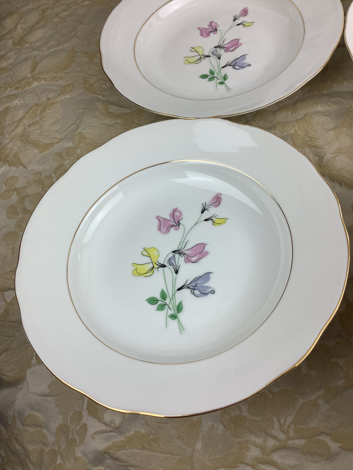 6 Assiettes creuses anciennes Porcelaine Limoges France