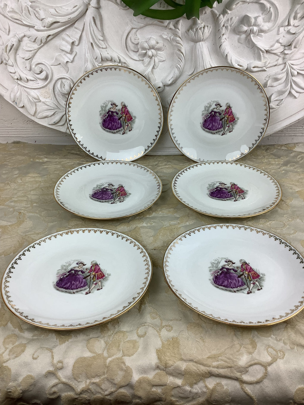6 Assiettes à dessert anciennes en Porcelaine de Limoges France