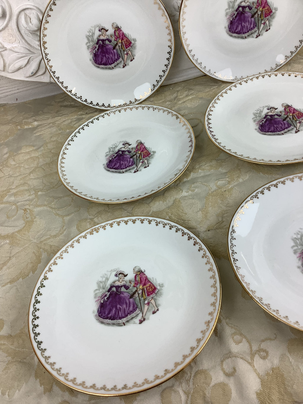 6 Assiettes à dessert anciennes en Porcelaine de Limoges France
