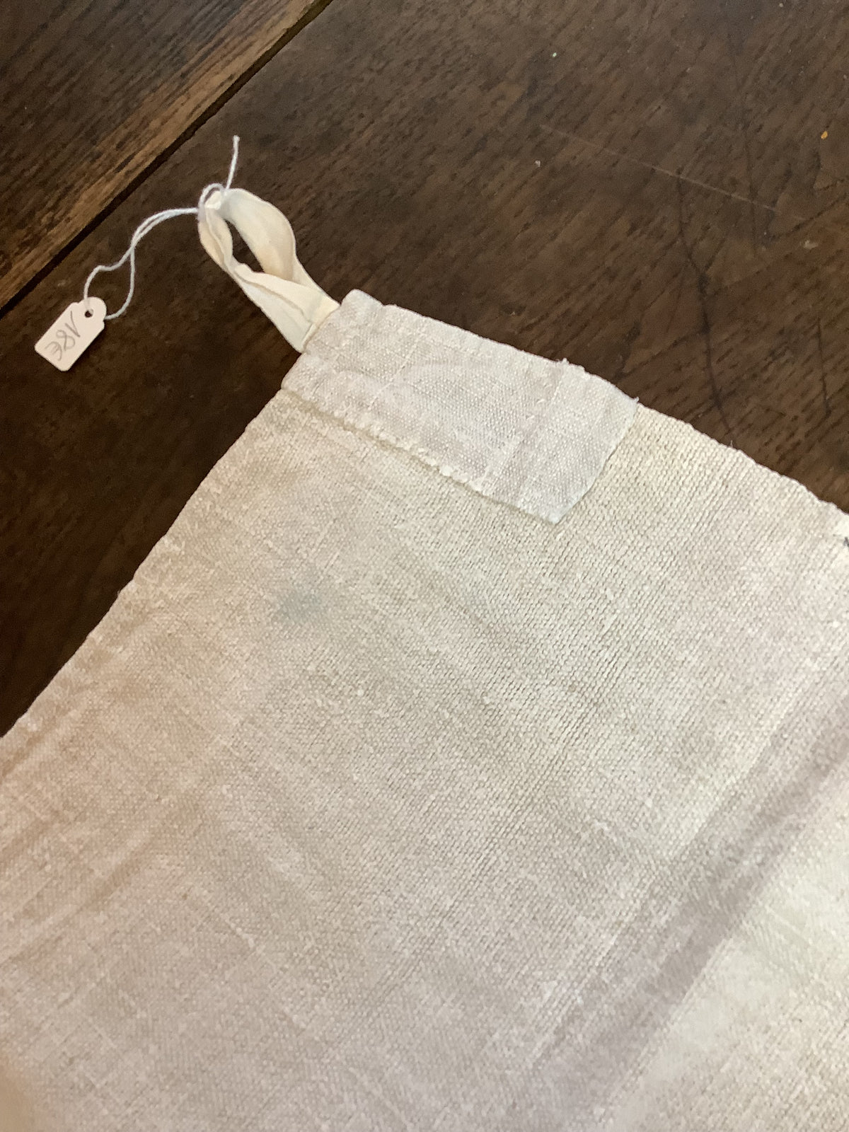 Ancien torchon en toile rustique – Réf. 179