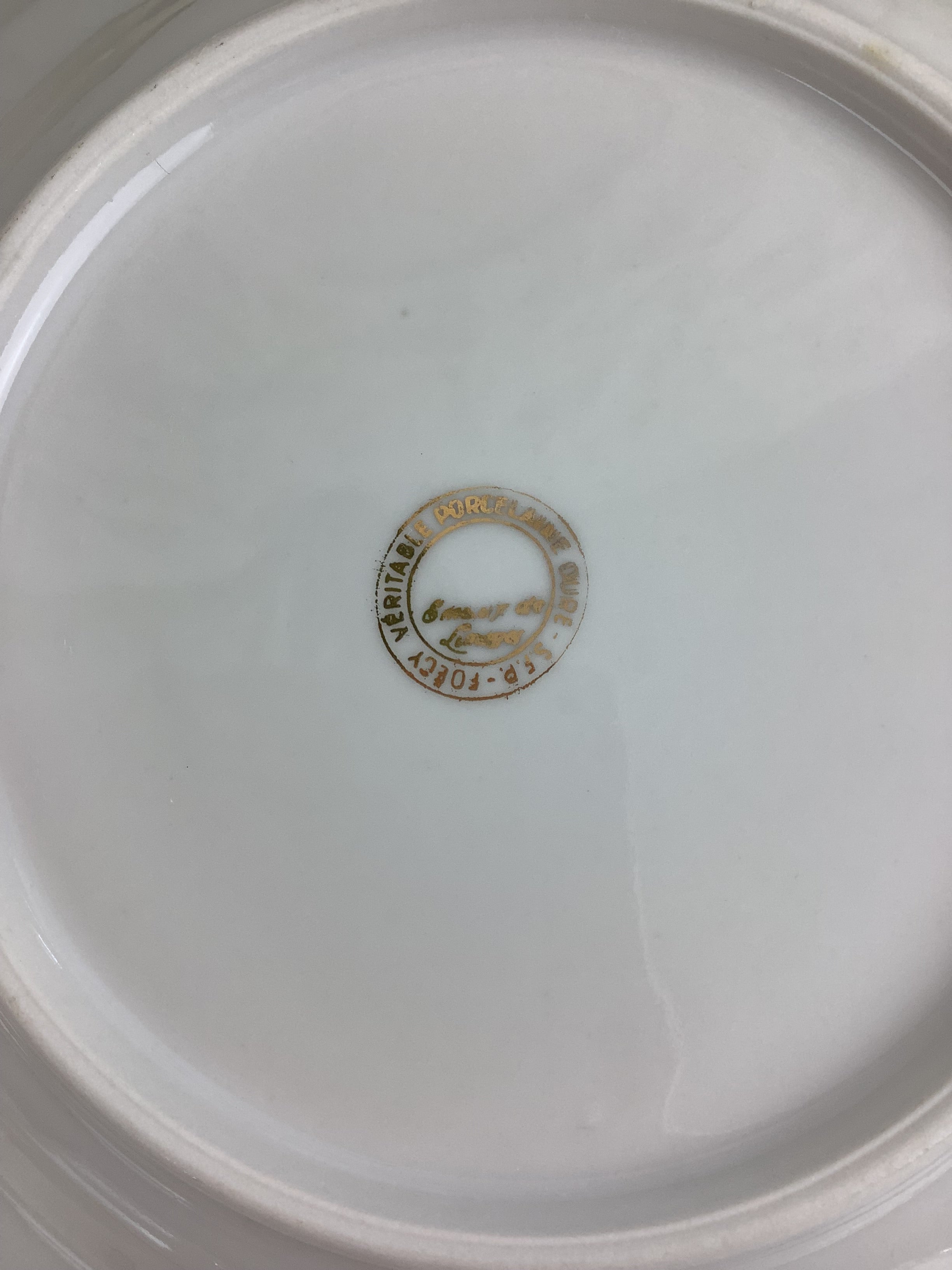 6 Assiettes Creuses anciennes Porcelaine de Limoges France