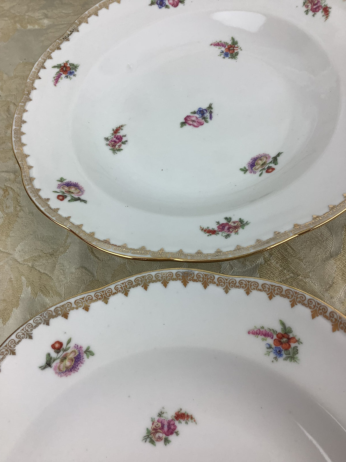 6 Assiettes Creuses anciennes Porcelaine de Limoges France