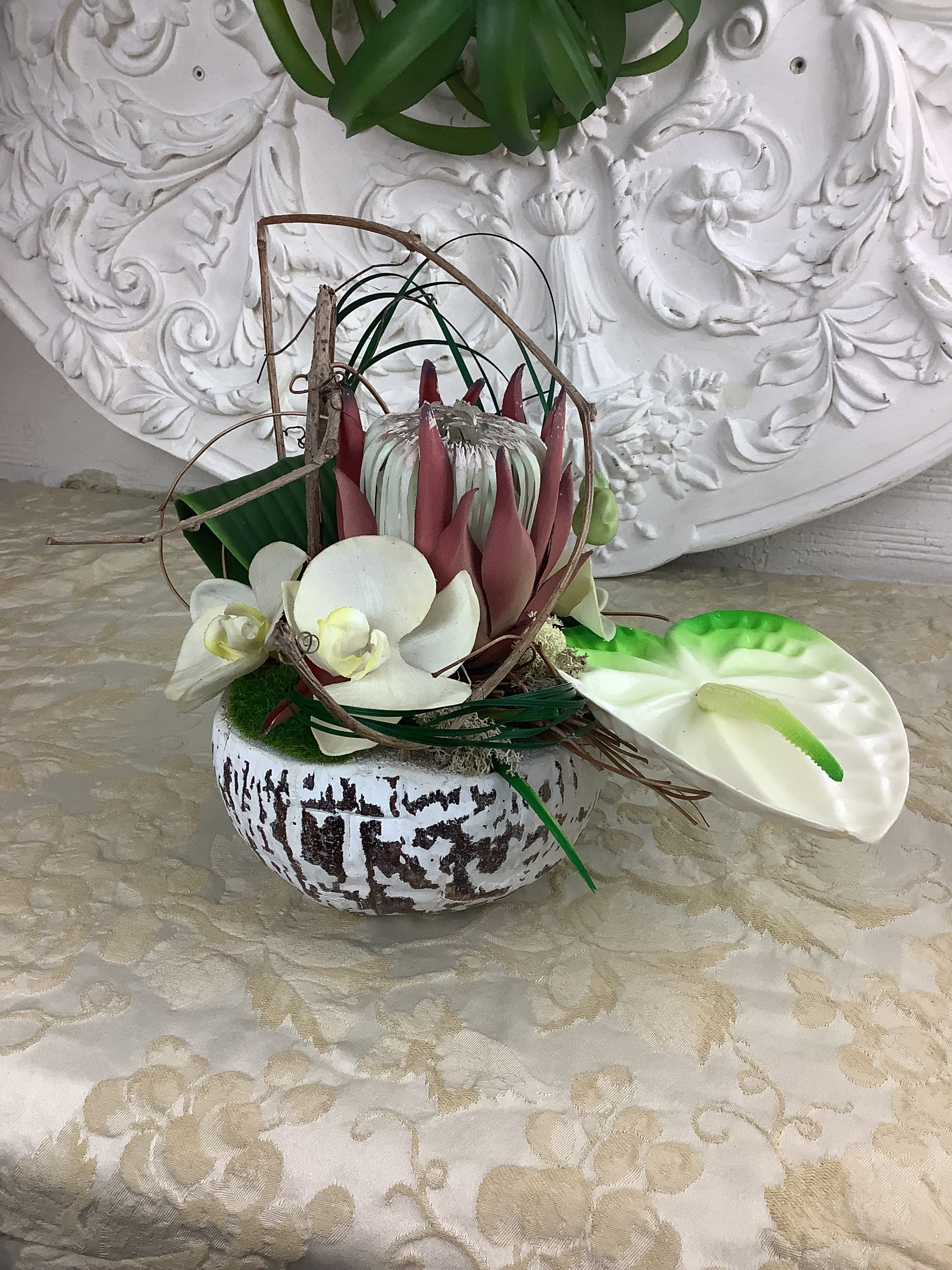 Creation Artisanale Composition Fleurs Artificielles