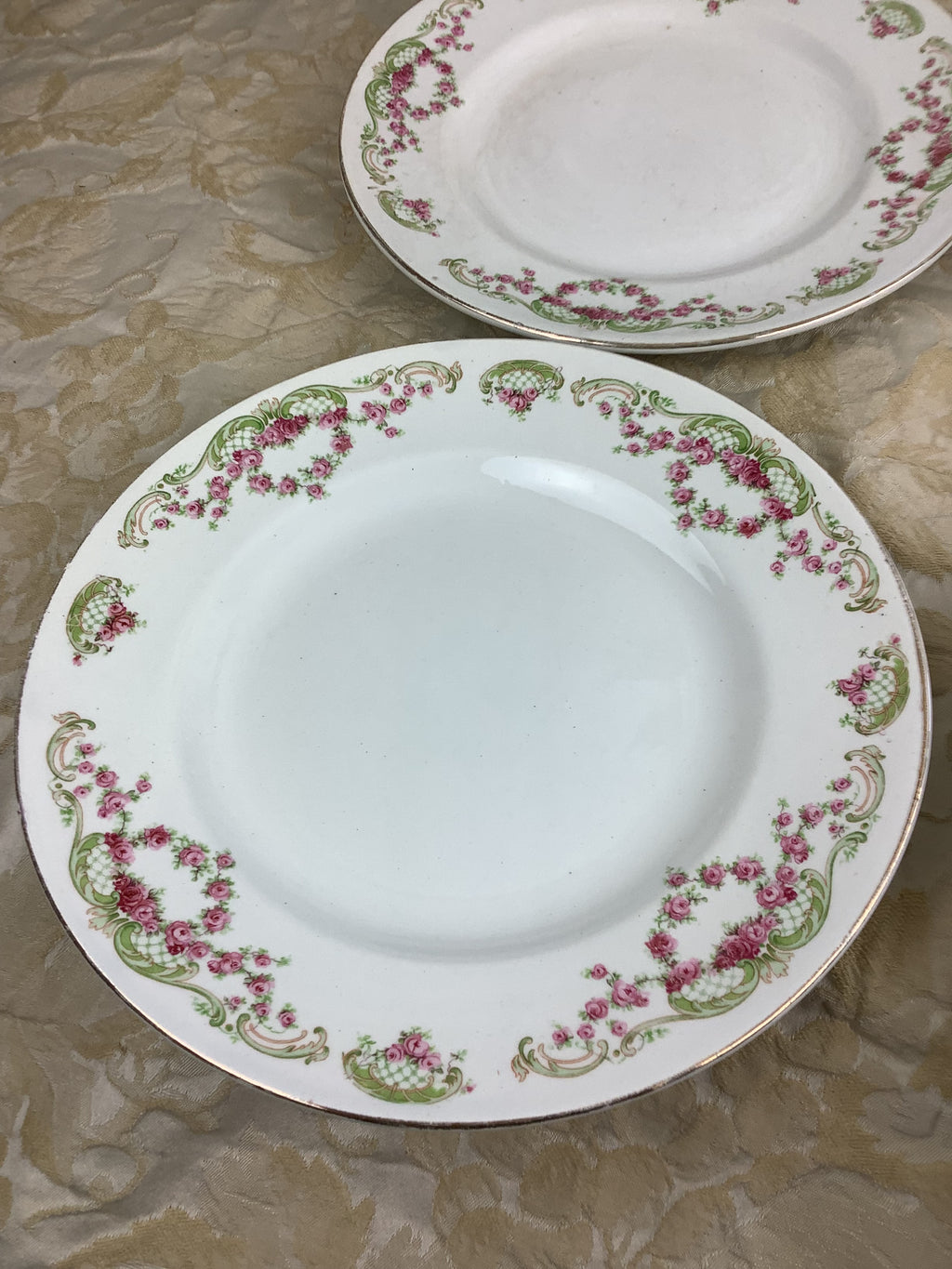 6 Assiettes plates anciennes Terre de fer Moulins des Loups