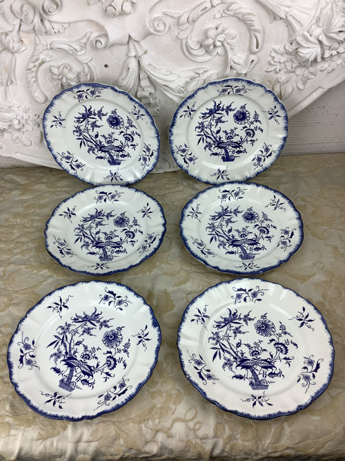 6 Assiettes anciennes Lancaster éditées par Sarreguemines Ref 25w