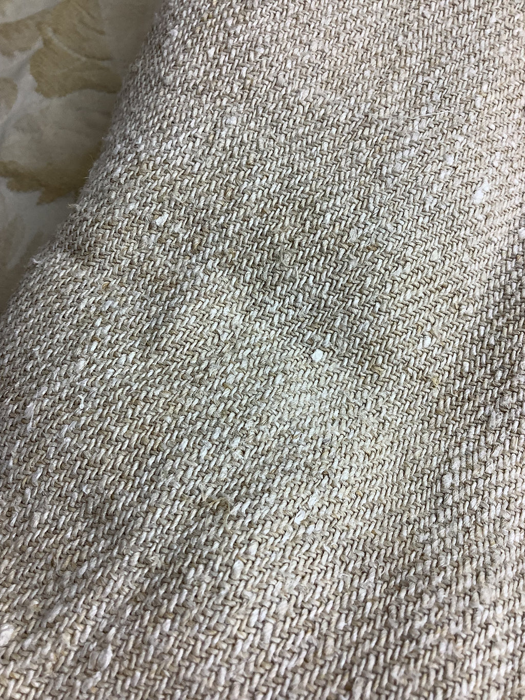 Coupon de toile ancienne en chevrons – Charme rustique d’autrefois- Ref 188