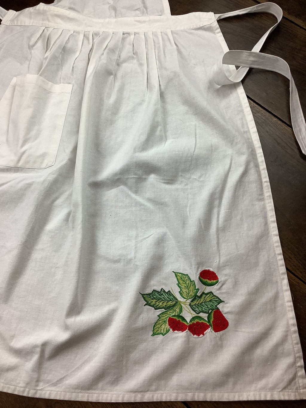 Tablier en coton blanc ancien