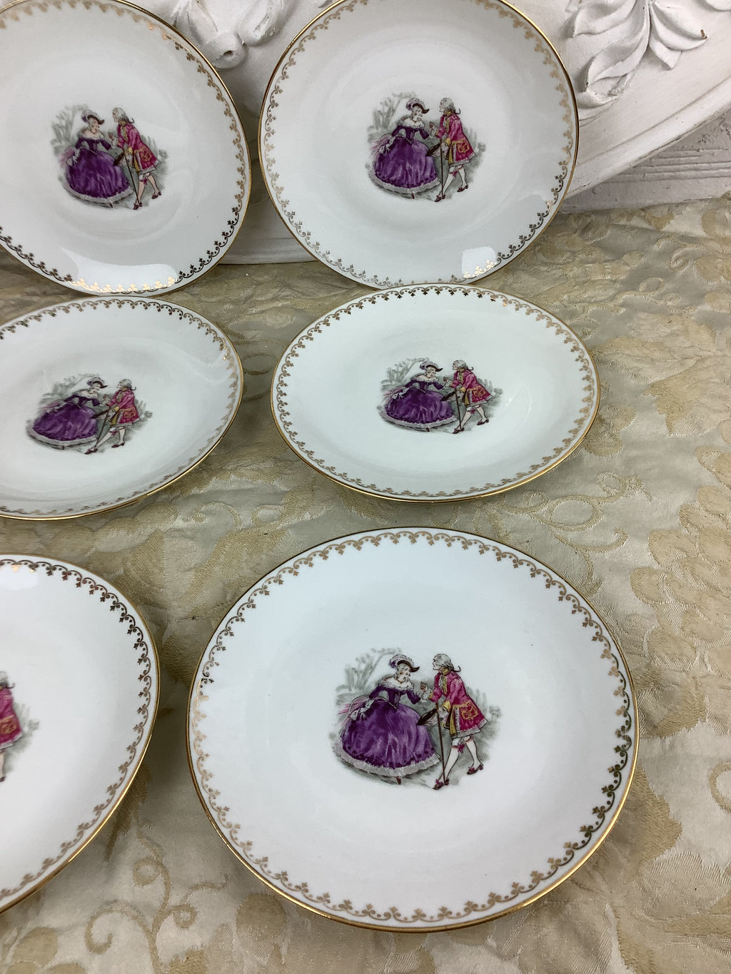 6 Assiettes à dessert anciennes en Porcelaine de Limoges France