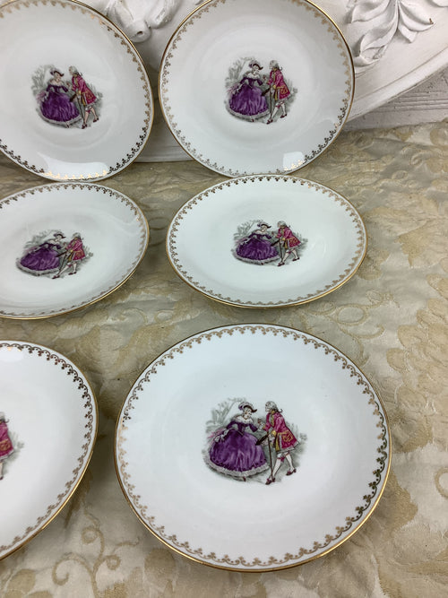 6 Assiettes à dessert anciennes en Porcelaine de Limoges France