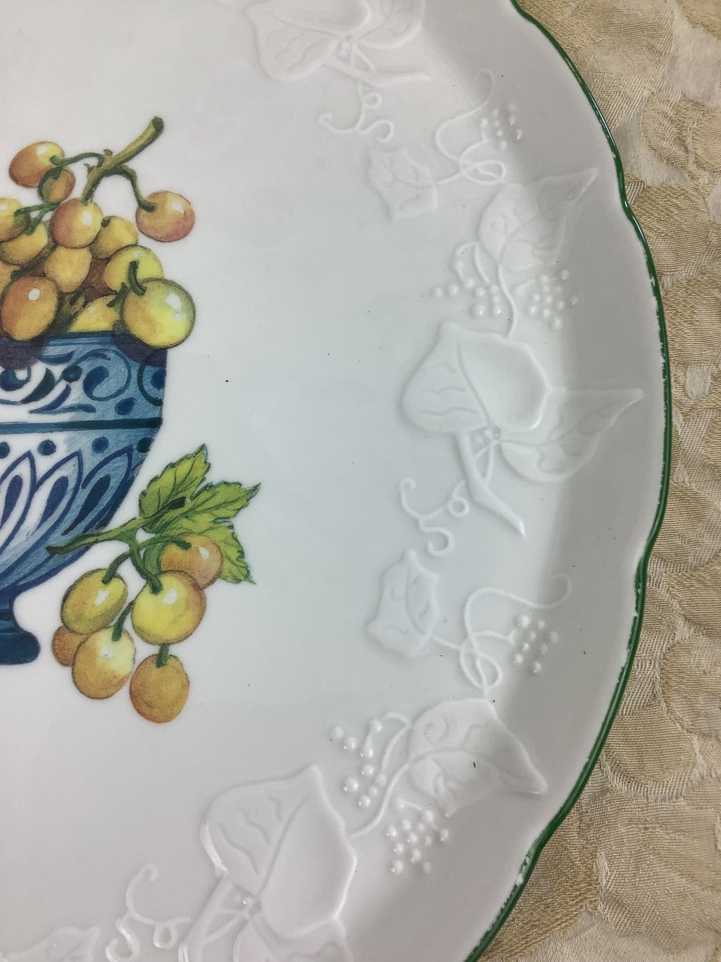 Ancien Grand Plat rond en Porcelaine de Limoges France