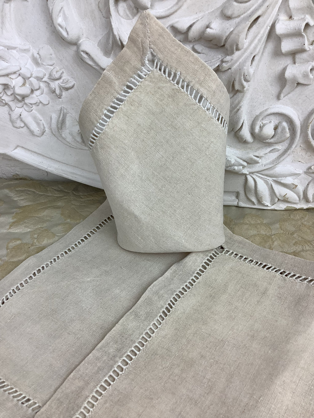 6 petites serviettes de table en lin ancien
