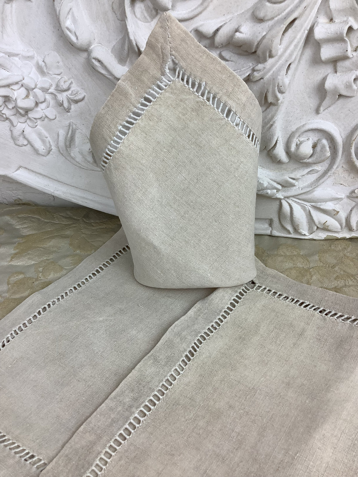 6 petites serviettes de table en lin ancien